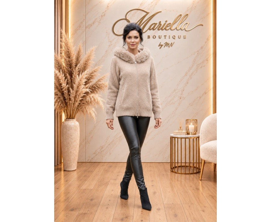 Sweter rozpinany na zamek z kapturem Sweter rozpinany na zamek z kapturem