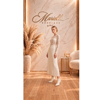 Elegancka spódnica plisowana midi