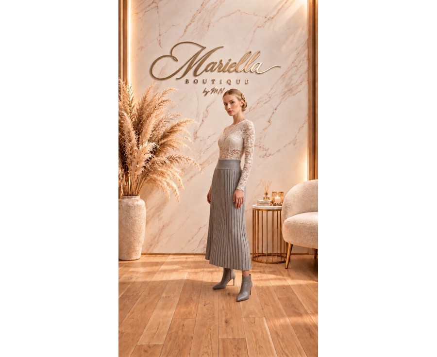 Elegancka spódnica plisowana midi