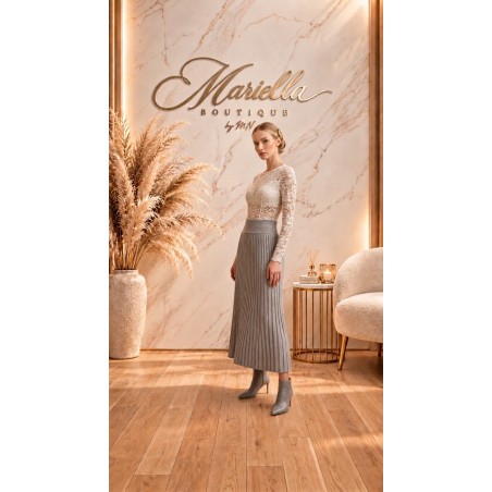 Elegancka spódnica plisowana midi