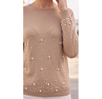 Sweter z perełkami